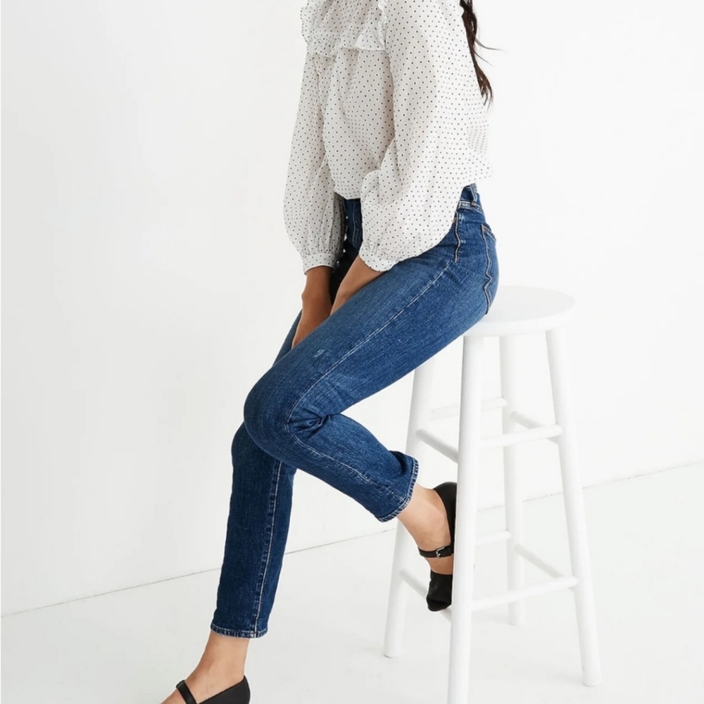 Madewell The High-Rise Slim Crop Boyjean Medium Wash Size 25
